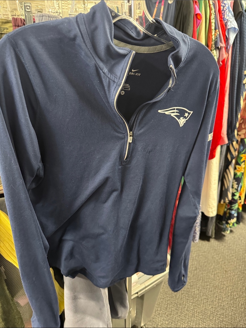 Nike patriots quarter zip top M // 092505